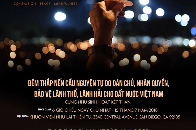 Lễ thắp nến cầu nguyện cho Quê hương Việt Nam