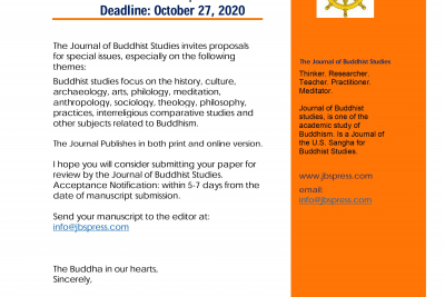 Tạp chí Nghiên cứu Phật học trân trọng kính mời các đề xuất Nghiên cứu